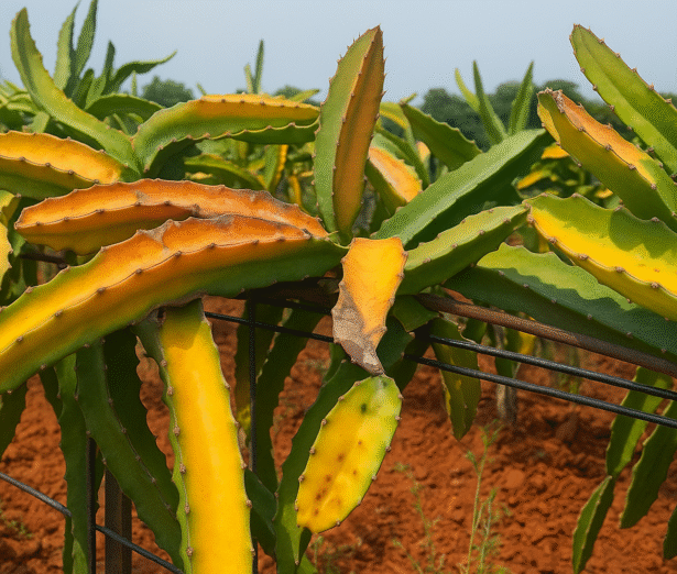 dragon fruit plant sunburn