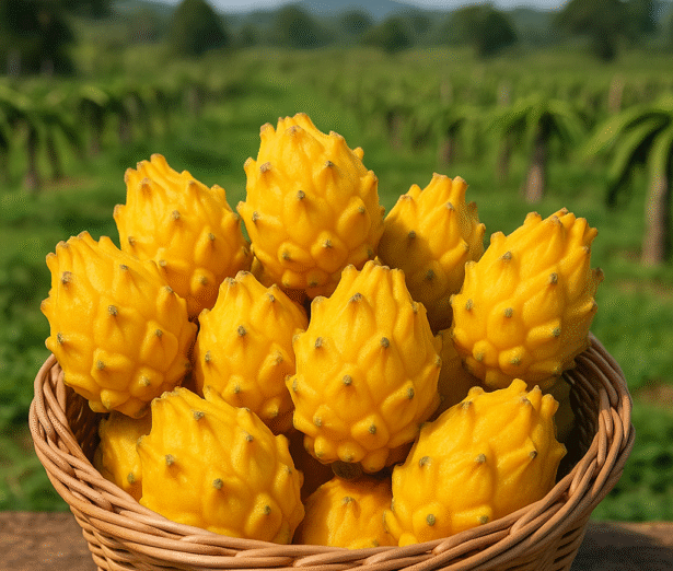 lot of equadar palora yellow dragon fruits