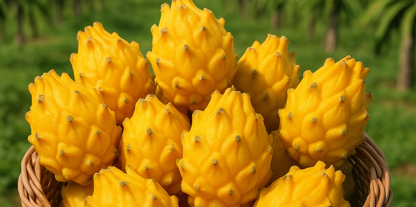lot of equadar palora yellow dragon fruits
