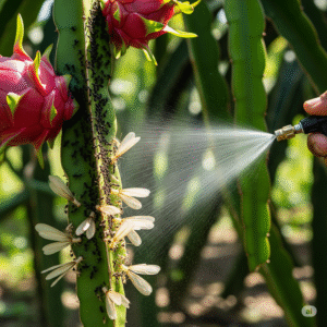 A detailed macro shot of several red ants crawling on a plant stem.
